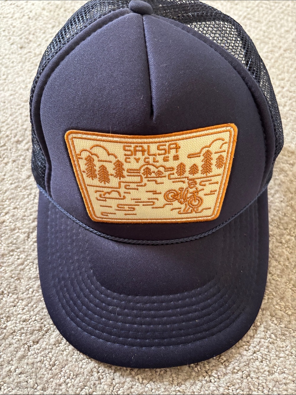 OTTO Black Mesh Trucker Cap with White Label